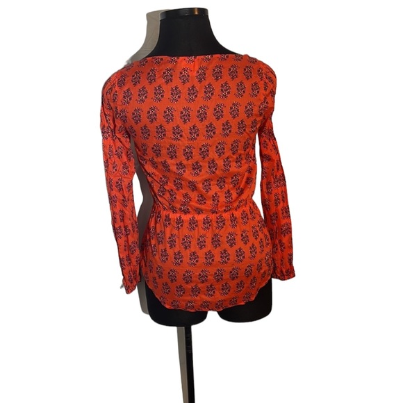 Tory Burch long sleeved multi color top. Size 6.  Absolutely beautiful - Picture 6 of 14